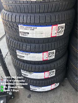 215/55R17 Falken Set of Tires Installed and Balanced Set de Llantas Nuevas Instaladas y Balanceadas