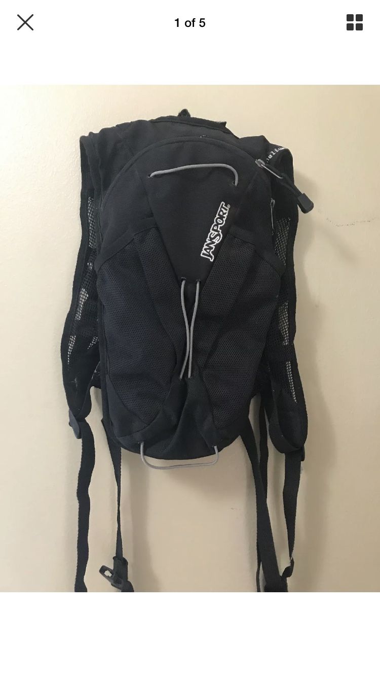 JANSPORT Helium Hydration Backpack, Black Cycling Lightweight - No Bladder