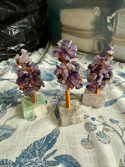 Set of 3 Small Crystal Trees