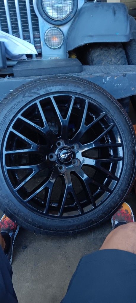 GT. Mustang 5.0 Rims And Tires. Staggered 19s