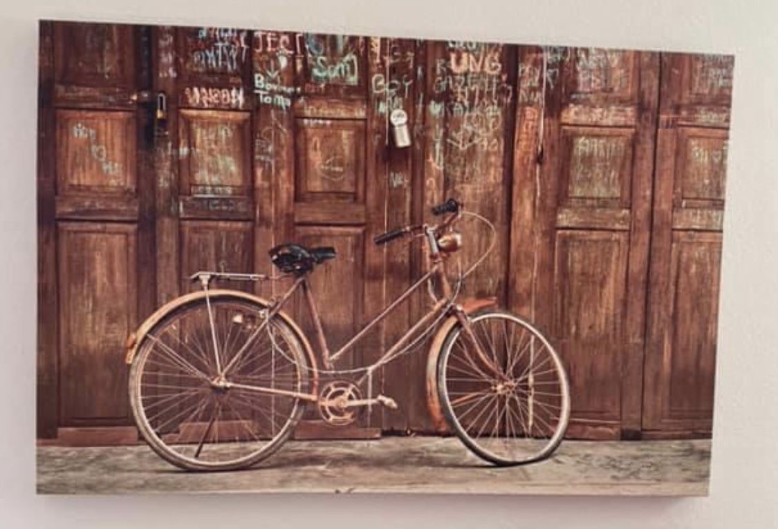 Extra Large Canvas Bike Print - Great Condition 
