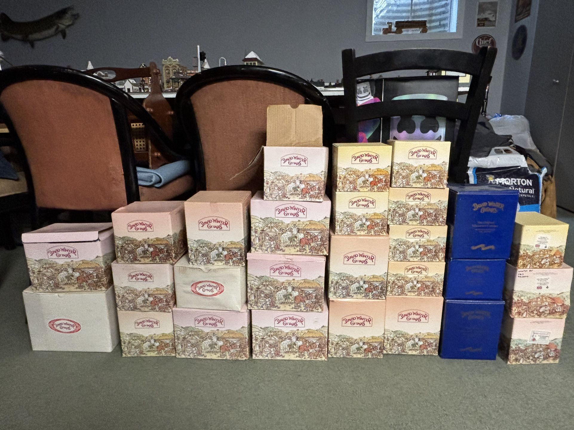 David Winters Christmas Village Cottages Large Collection 30+ Unused