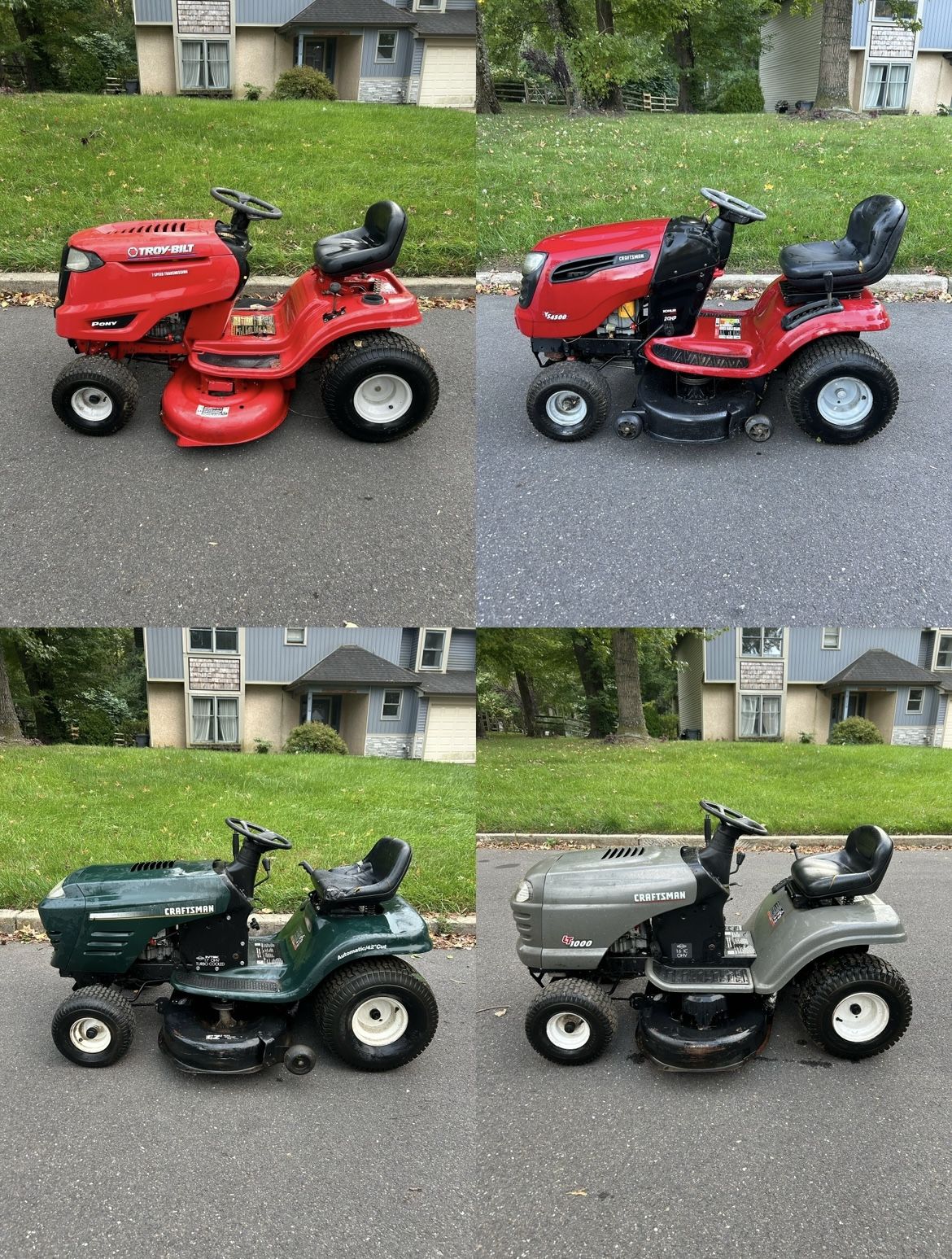 Riding Mowers For Sale - See Description For Prices