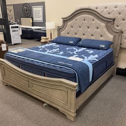 Lodenbay Antique Gray King Panel Bed 📌 İn Stock,  Fast Delivery 