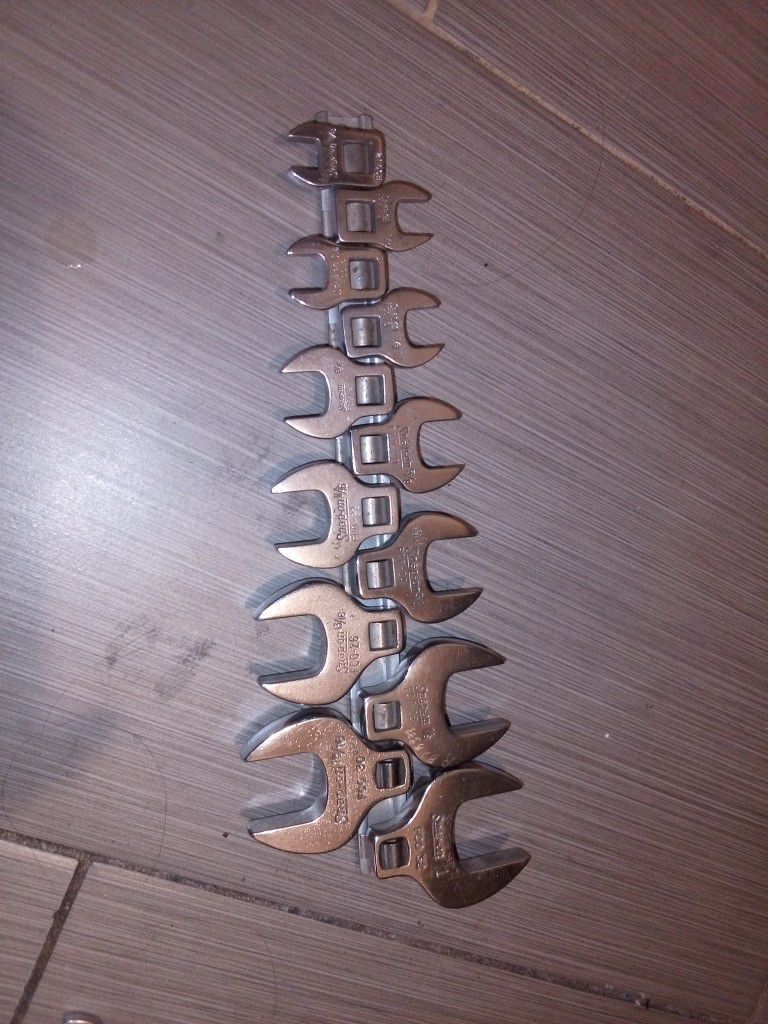11pc Snap-On Crows Foot Wrench Set 3/8" Drive