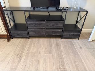 TV stand with six drawers