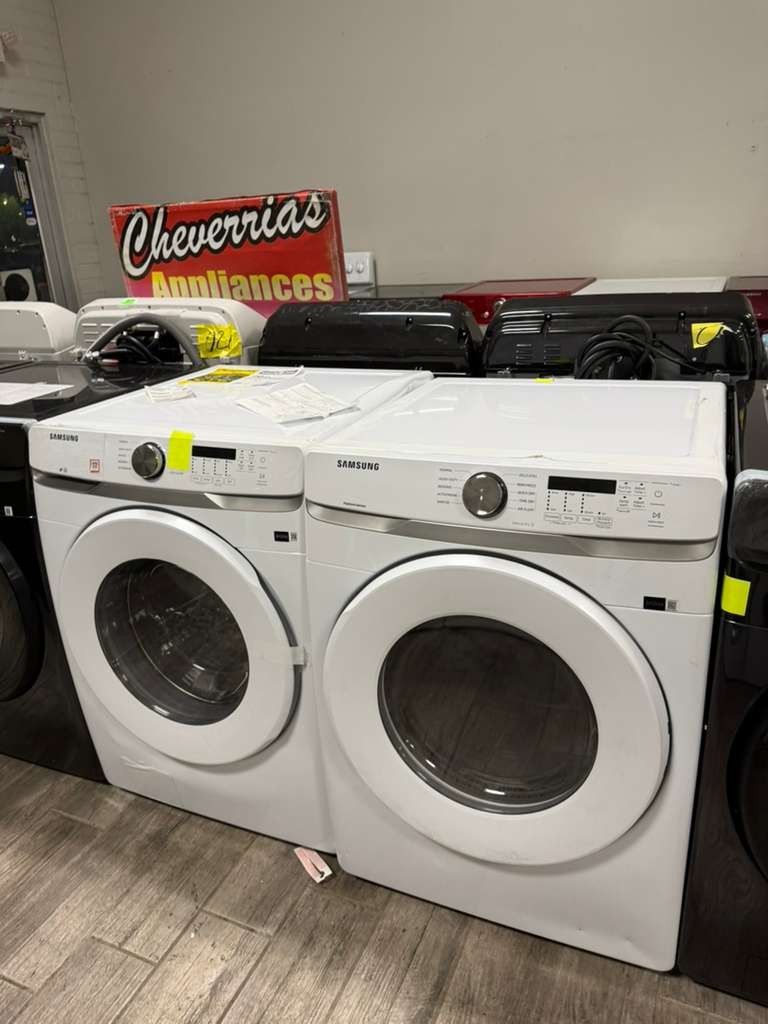 Samsung new washer and dryer set electric with warranty
