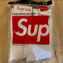 Supreme White Socks 