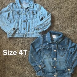 Toddler Girl Jean Jacket Bundle Size 4T