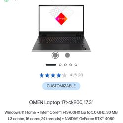 HP Omen 17 Gaming laptop