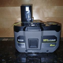 RYOBI
ONE+ 18V 6.0 Ah Lithium-Ion HIGH PERFORMANCE Battery