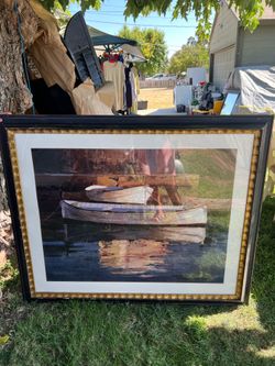 T. Rock Power Framed Boat Print grande cuadro  52x42 mándame una oferta  como nuevo