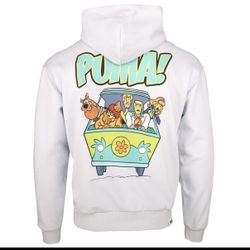 PUMA Men's Hoops x Scooby Doo Graphic Pullover Silver Hoodie MSRP $90 New Sz Med