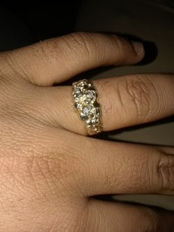 Gold nugget ring