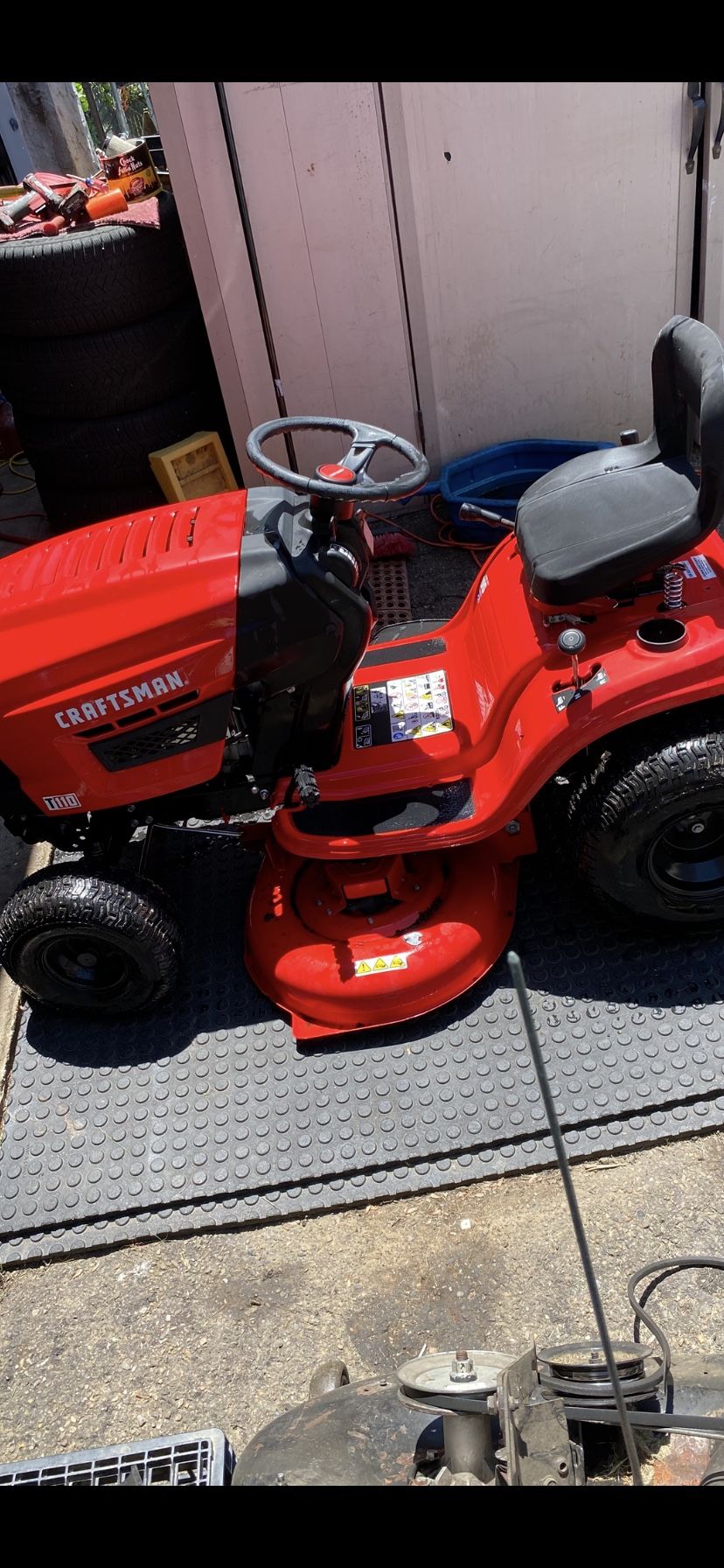 New Craftsman T110 42 Inch Lawn Tractor Used A Few Times Only Rear Bagger System Is Available