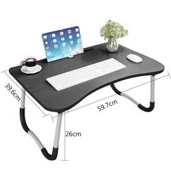 Widousy Laptop Bed Table, Breakfast Tray with Foldable Legs, Portable Lap Standing Desk, Notebook Stand Reading Holder for Couch Sofa Floor Kids - Sta