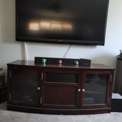 Heavy Wood Media Storage/TV Stand(TV Not Included)