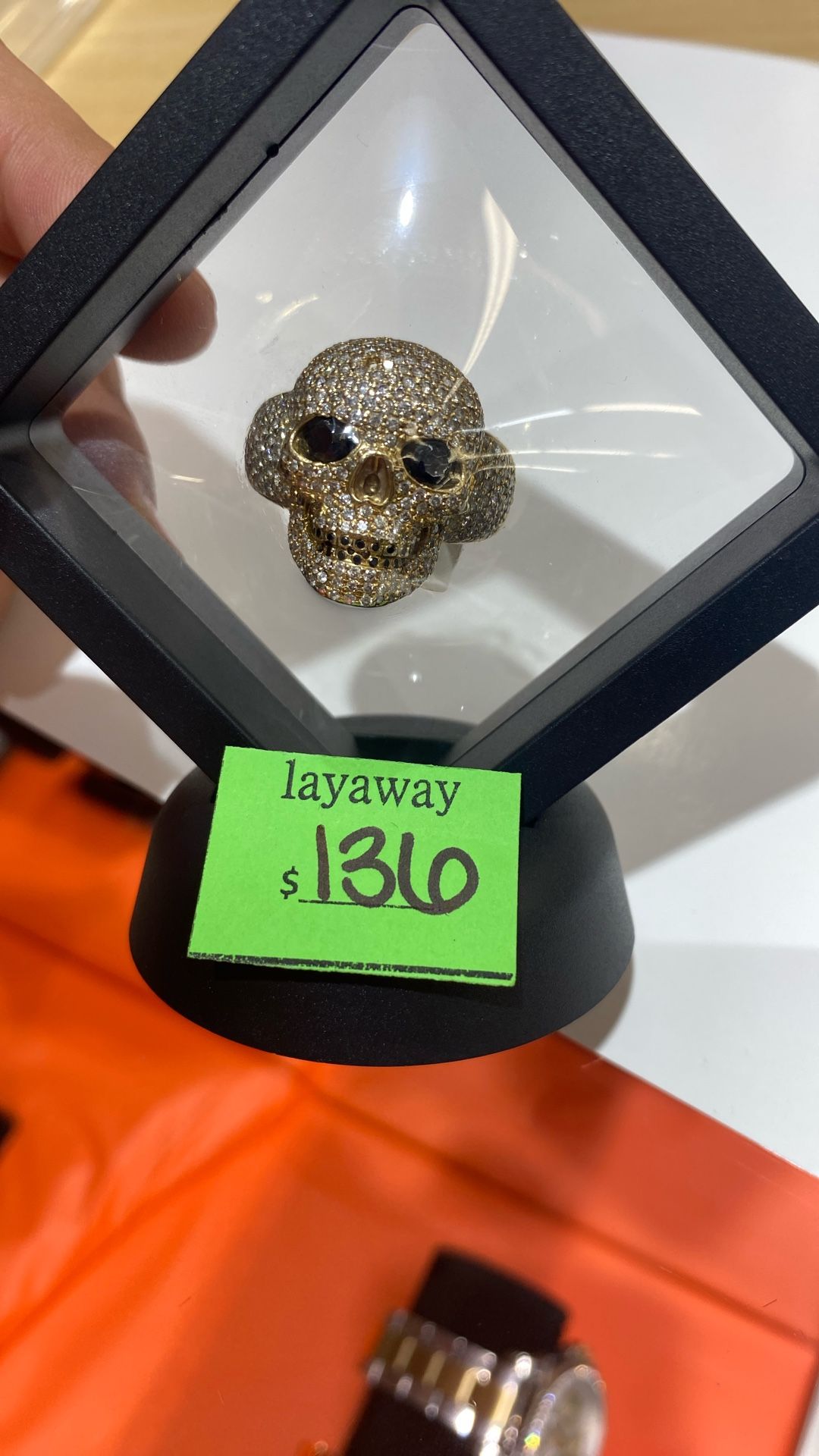 Diamond Scull Ring 16.2 Grams