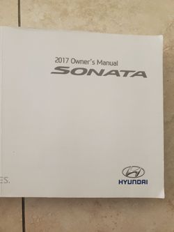 New hyundai sonata car manual paid over $50