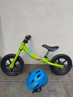 Yuba balance bike & Giro helmet
