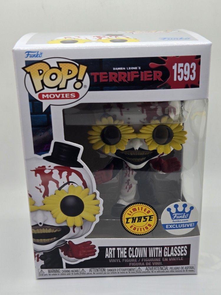 Funko Pop Movies Art The Clown With Glasses Terrifier Blood ChaseFunko Shop Exclusive #1593