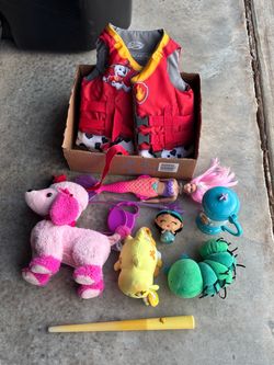Free toys and swim jacket