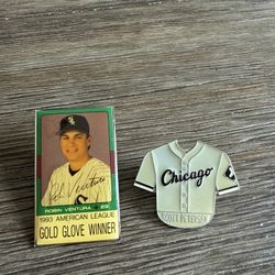White Sox Lapel Pins 2 Lot Robin  Ventura