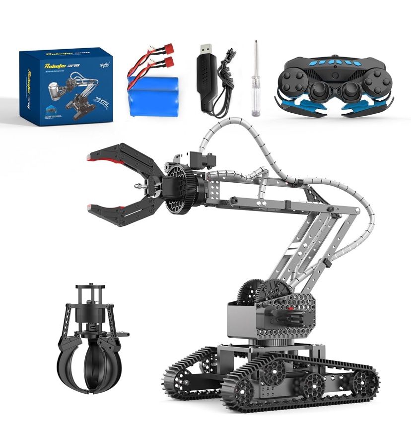 Robot Arm Kit Toys, Flexible Remote Control Robotic Arm with 360