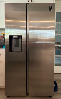 Sale - Samsung 22 Cu Ft Counter-Depth Side-by-Side Refrigerator – Stainless Steel