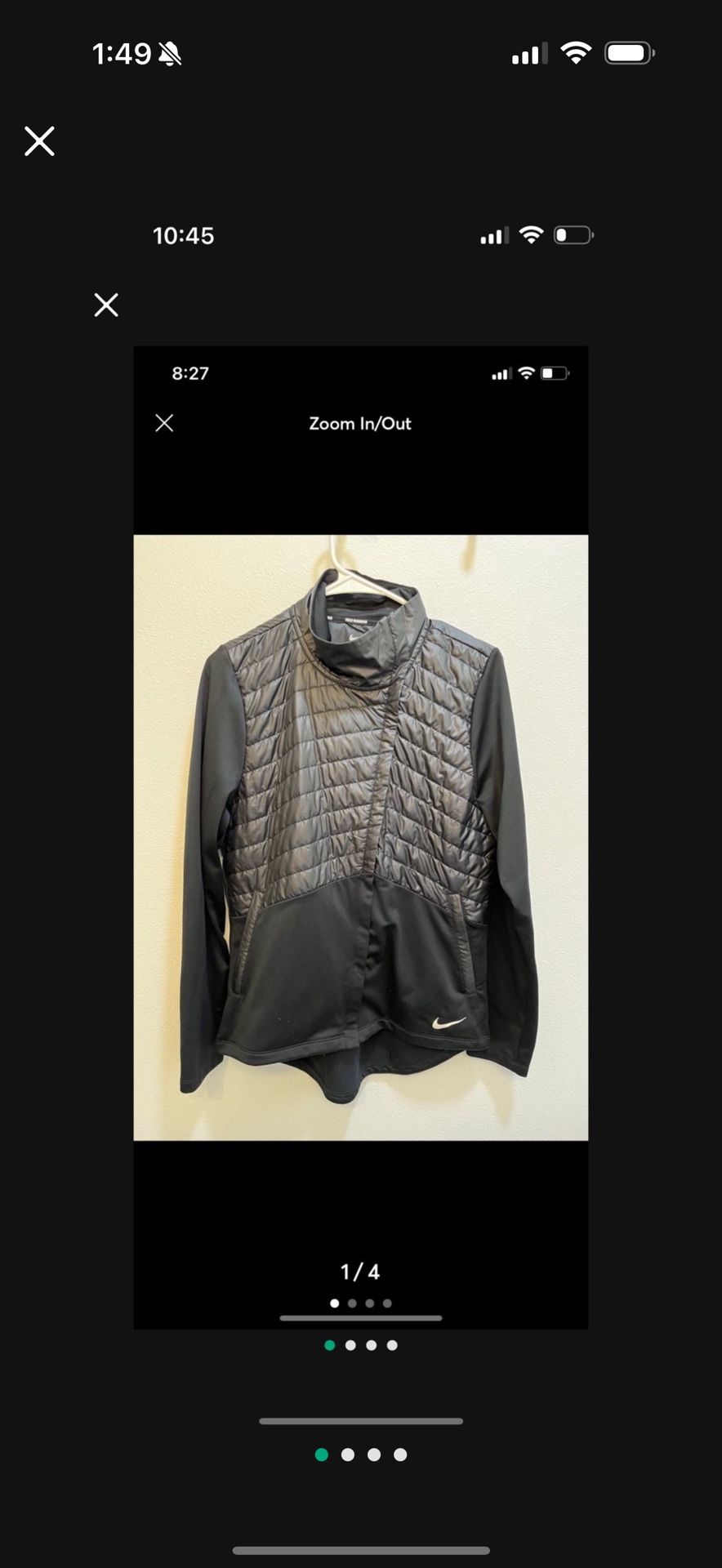 WOMENS NIKE MEDIUM RUNNING JACKET COAT LIGHT WEIGHT