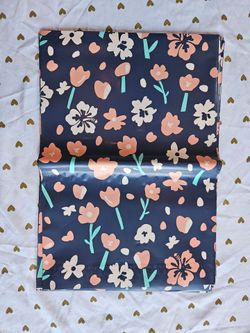 Navy floral poly mailers - 25