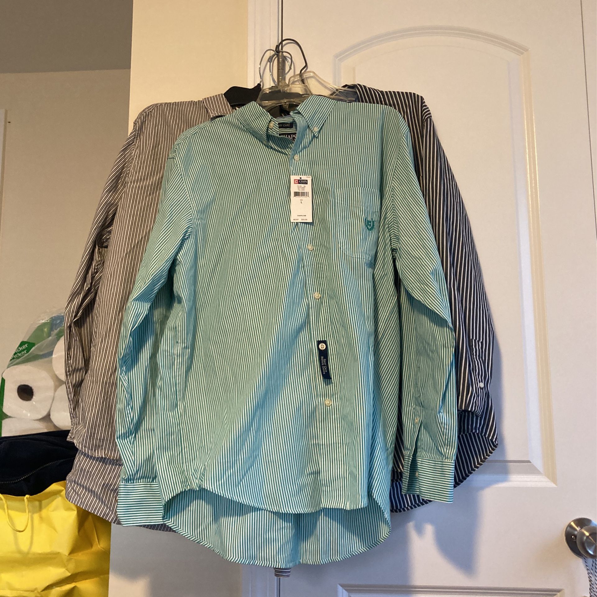 4 Ralph Lauren Mens Dress Shirts Size Large