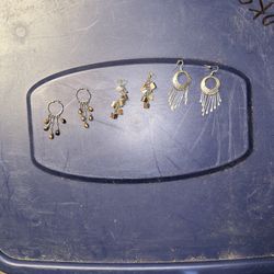 Three Pairs of Various Women’s Earrings 