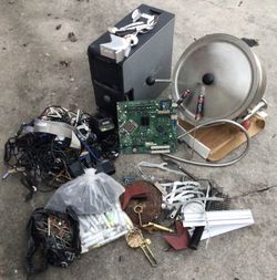 SCRAP METAL Plus 24kt GOLD, stainless steel tilting kettle ($6000 value), copper wiring brass pipe aluminum pc motherboard 