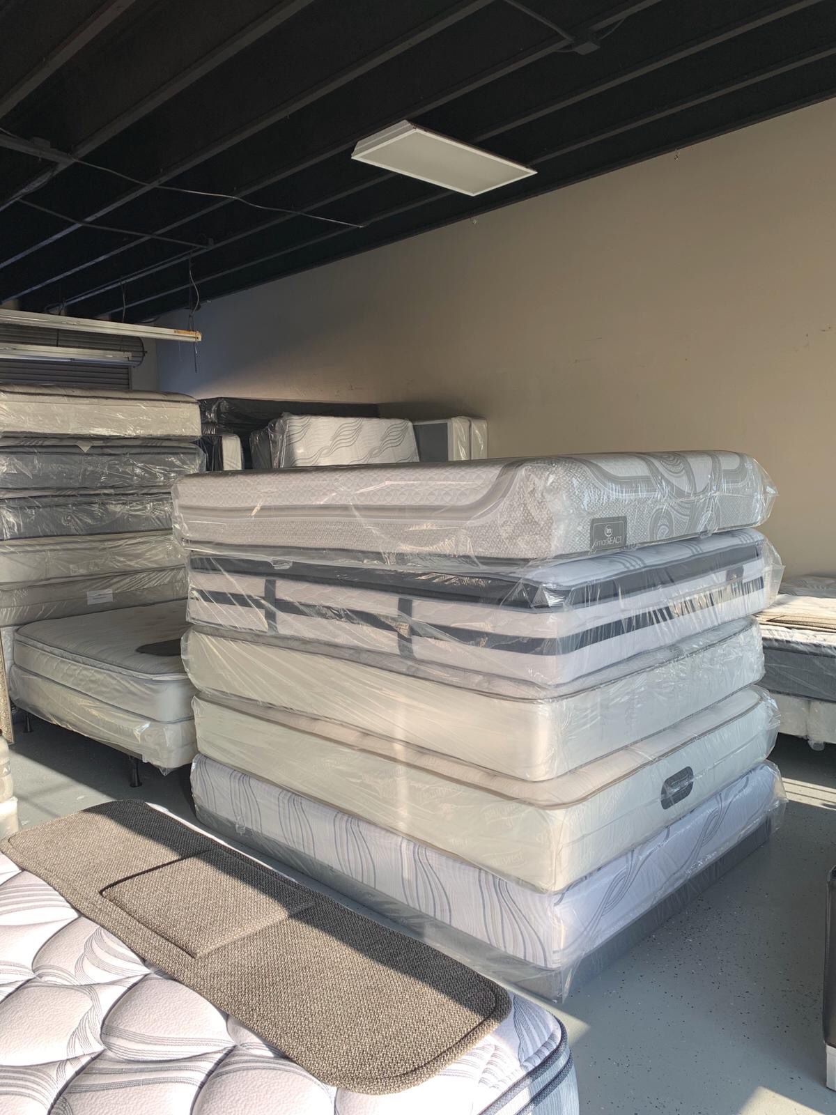 MATTRESSES SALE GOING ON NOW. ALL BEDS NEW WRAPPED IN PLASTIC!!