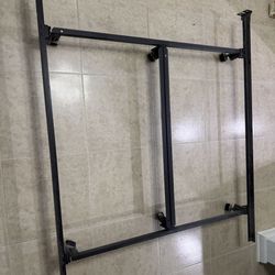 Queen Metal Bed Frame with Wheels