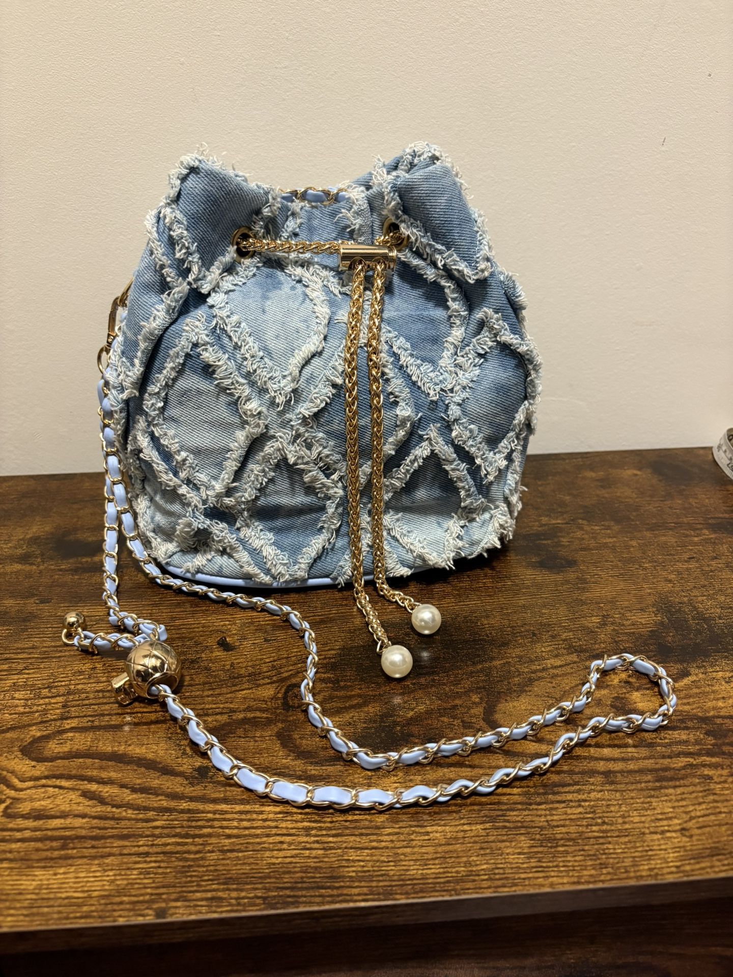 Denim Bucket Bag