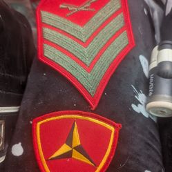 Two vintage military patches