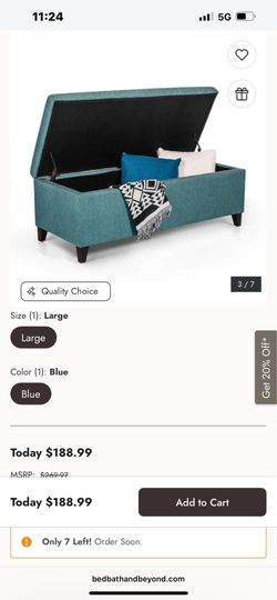 Turquoise bench