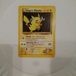 Pokemon 1st Edition Surge's Pikachu 50HP 1995,96,98 81/132