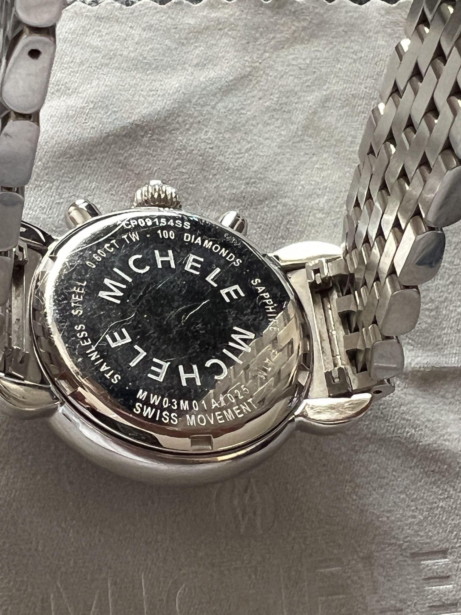 MICHELE CSX Chronograph Diamond Bezel Ladies Watch - MW03M01A1025 MICHELE CSX Chronograph Diamond Bezel Ladies Watch  main image 2