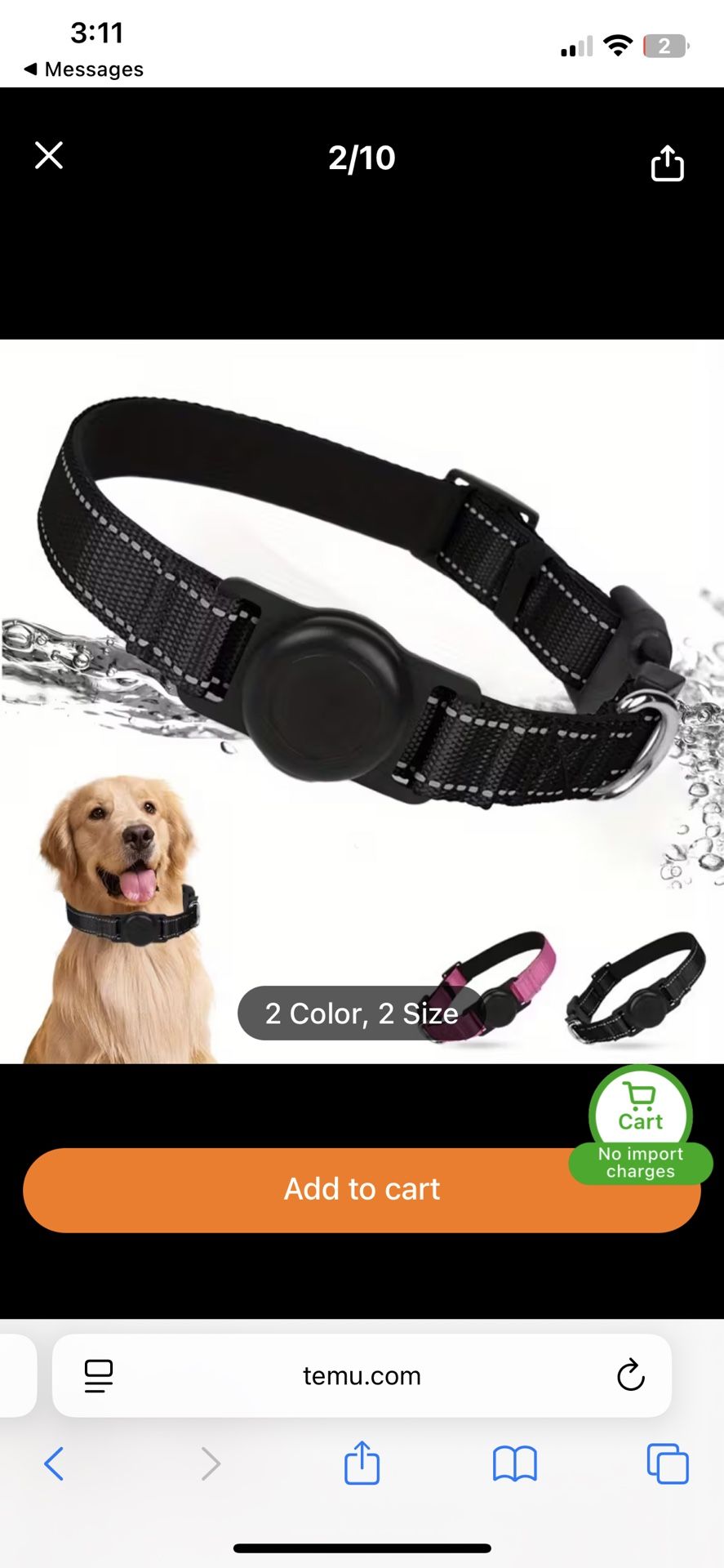 Upgraded AirTag Dog Collar - Anti-Slip Reflective Striped Design, Durable Comfort Padding for Small Medium Large Dogs, Heavy-Duty Pet Safety Collar wi