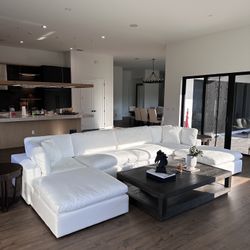 New White Sectional Cloud Couch Sofa