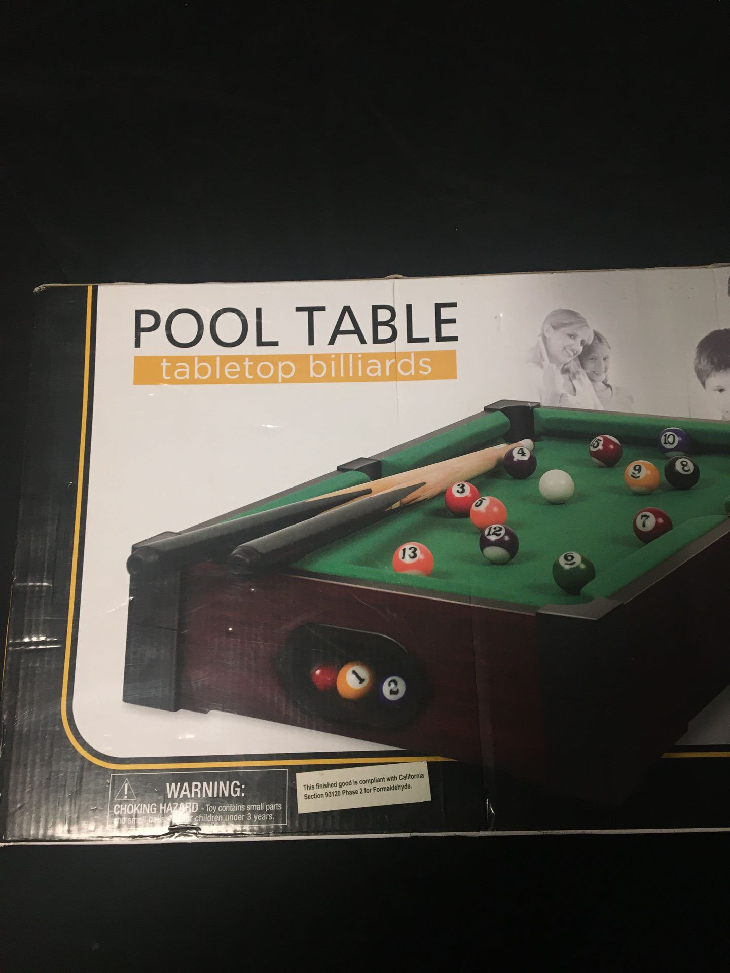 Billiards table top pool table