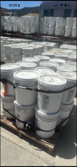 Sand filled buckets