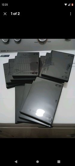Lot of 12 Blank Black Universal DVD CD Game Disk Cases New Double Latch Booklet