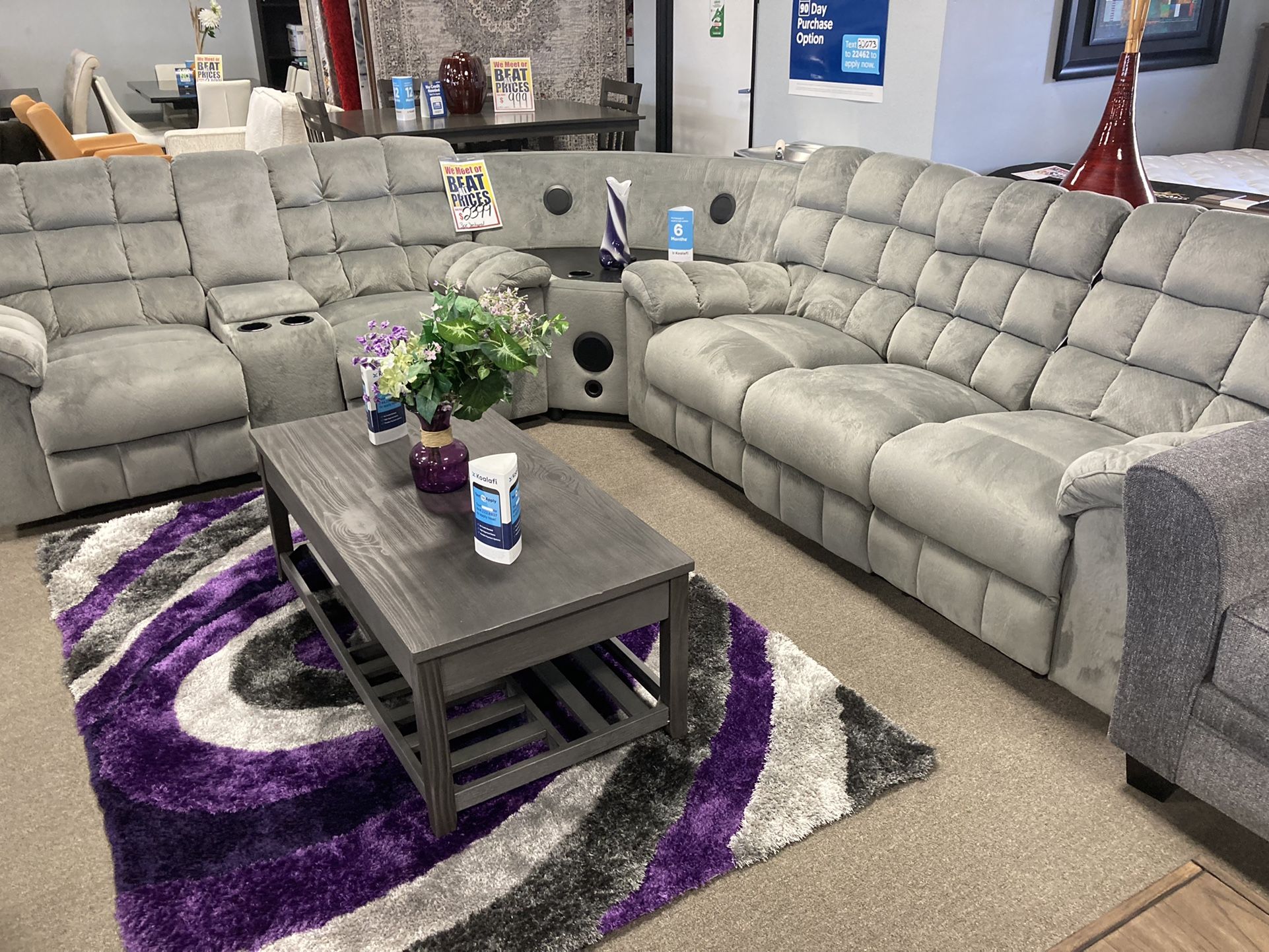 Perfect Sectional ♥️☺️ Bluetooth! Easy Financing ! $2,399!