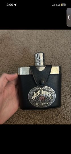 Vintage Jack Daniels Old No 7 Leather Belt Loop Biker Flask