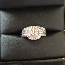 Adrianna Papell Diamond Wedding RING 1 1/5 ct tw 14K White Gold