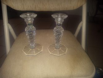 Vintage Fostoria Glass Candle Holders
